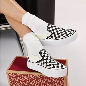Vans Womens Classic Checkered slip on Stackform